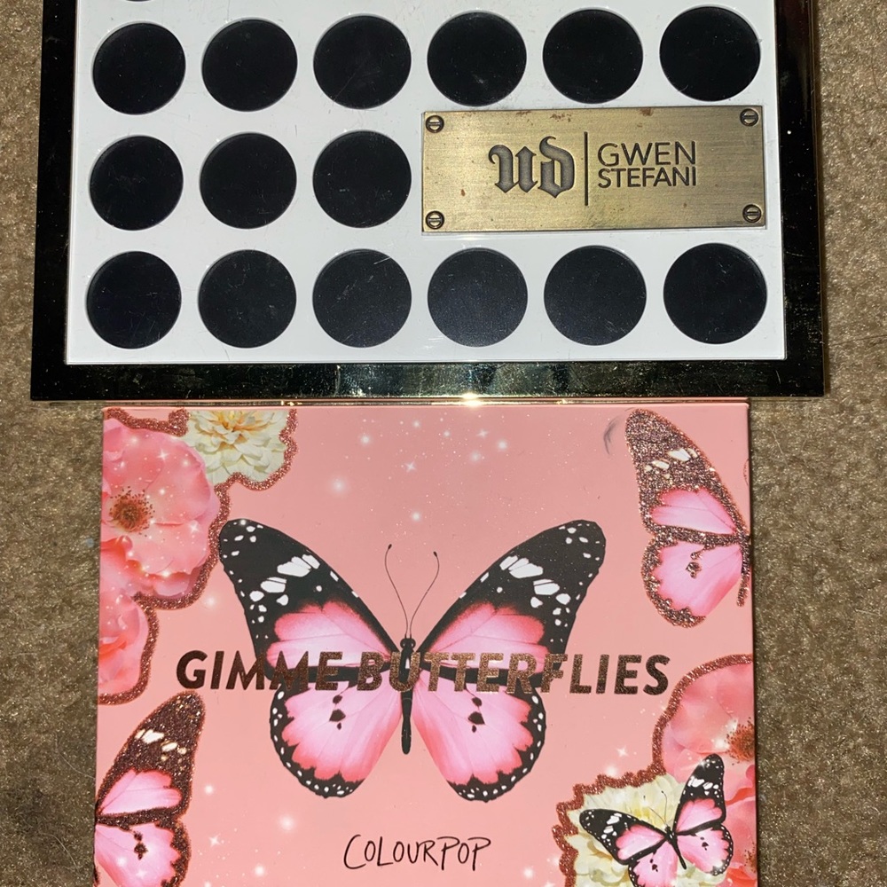 Urban decay Gwen stefani and colourpop gimme butterflies palette